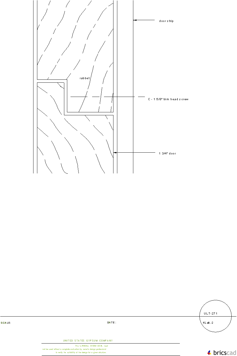 ULT271 DOOR HEAD 4L(alt-2). AIA CAD Details--zipped into WinZip format files for faster downloading.