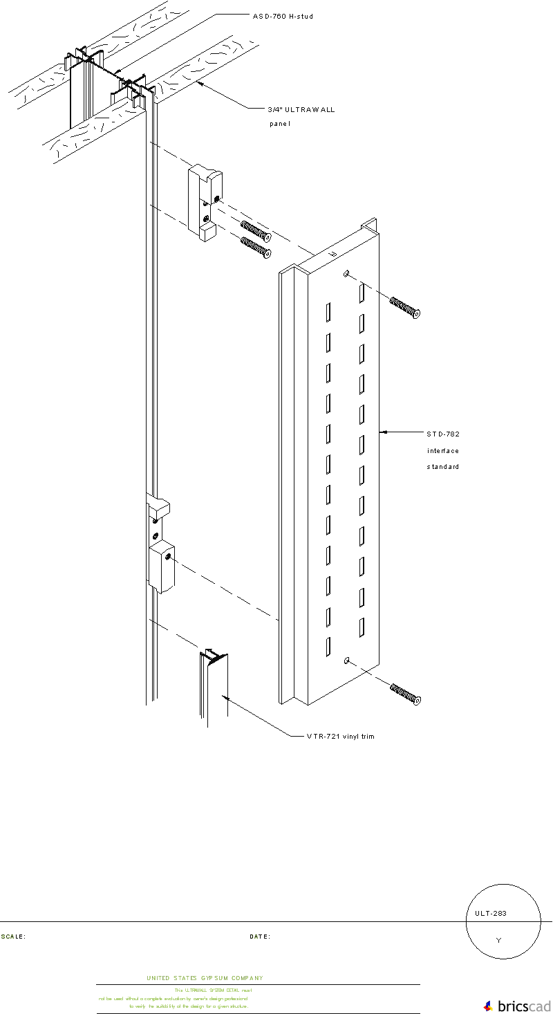 ULT283 STD-783 DOUBLE-SLOTTED INTERFACE STANDARD ASSEMBLY Y. AIA CAD Details--zipped into WinZip format files for faster downloading.