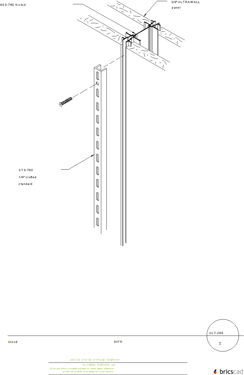 ULT284 DIRECT-MOUNTED SLOTTED STANDARD Z. AIA CAD Details--zipped into WinZip format files for faster downloading.