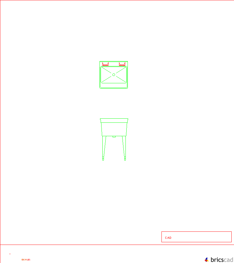 UTILITY SINK - MODEL FM. AIA CAD Details--zipped into WinZip format files for faster downloading.