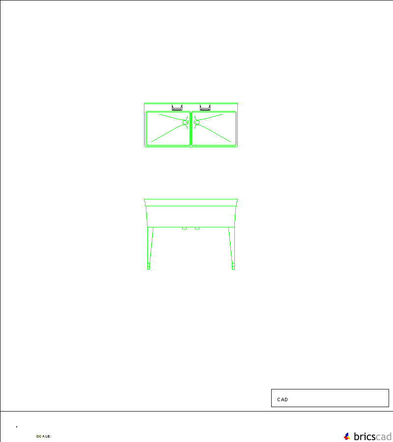 UTILITY SINK - MODEL FMD. AIA CAD Details--zipped into WinZip format files for faster downloading.