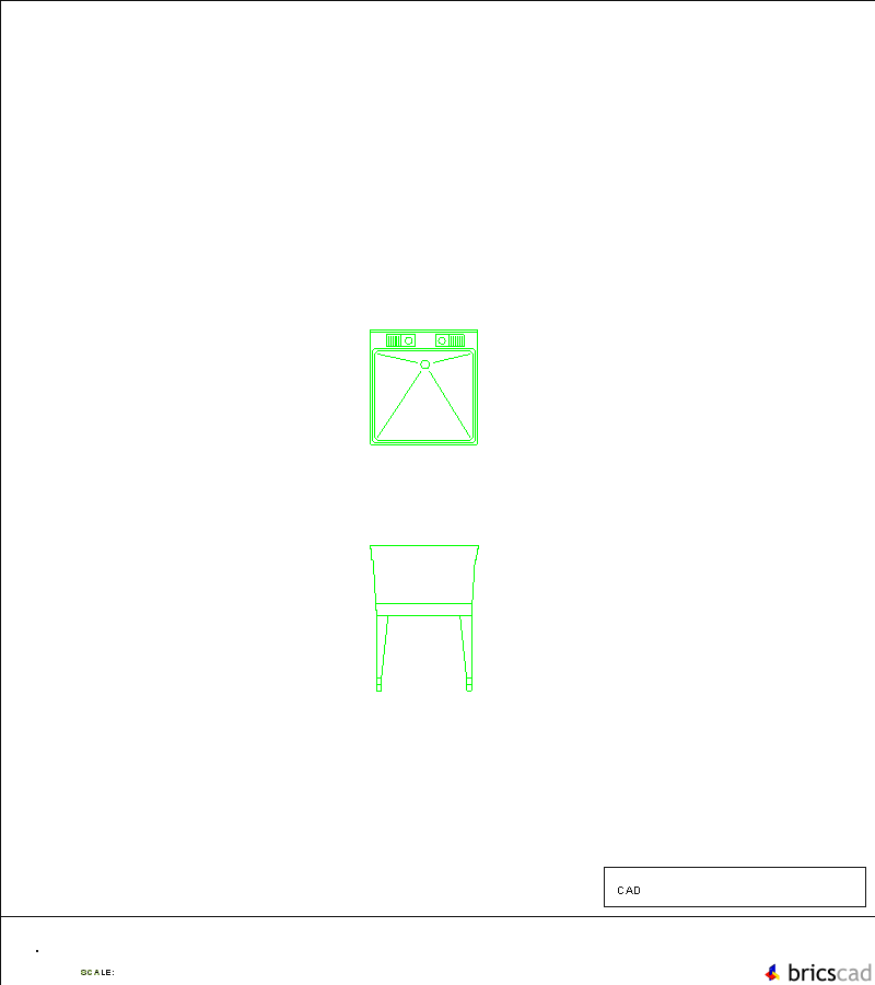 UTILITY SINK - MODEL PT. AIA CAD Details--zipped into WinZip format files for faster downloading.