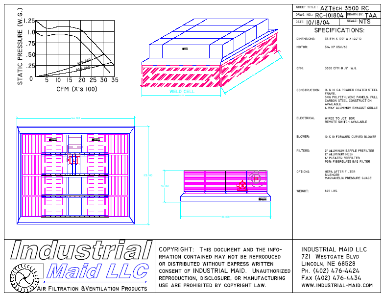 Spec Drawing T3500 RC