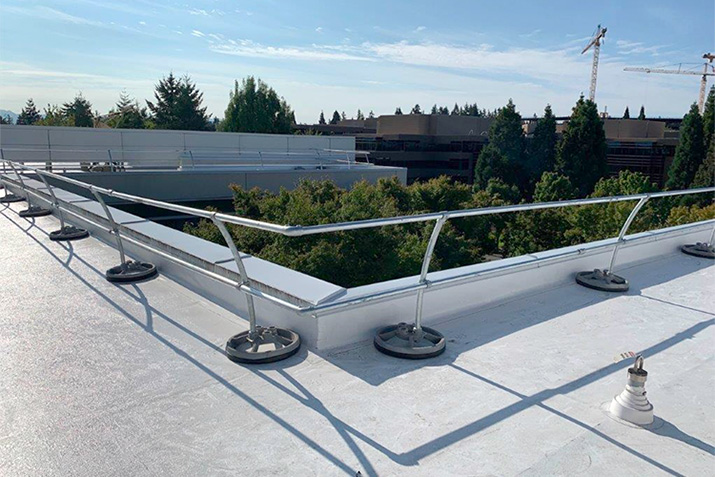 Accu-Fit Guardrails provide OSHA-compliant fall protection and distinctive design