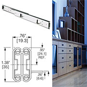 Accuride Light-Duty Slide with Over-Travel and Quick-Mounting Tabs