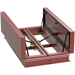 ACDSV acoustical smoke vent designed to guard against noise intrusion while providing the security of automatic smoke venting