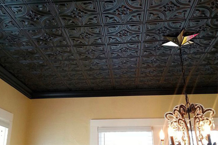 Add Richness and Sophistication with Black Ceiling Tiles
