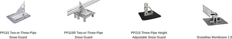 Snow guards by roof type: Membrane