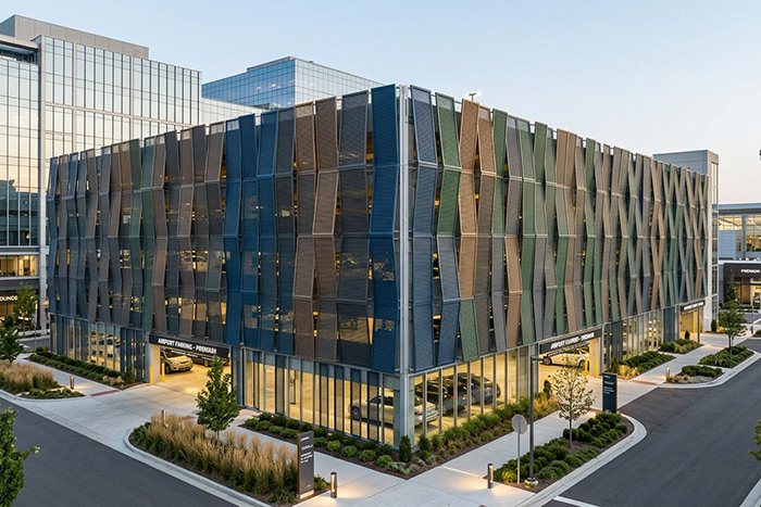 Architectural Parking Garage Screen Systems from PalmSHIELD