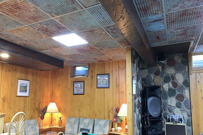 Basement Ceiling Ideas from Decorative Ceiling Tiles