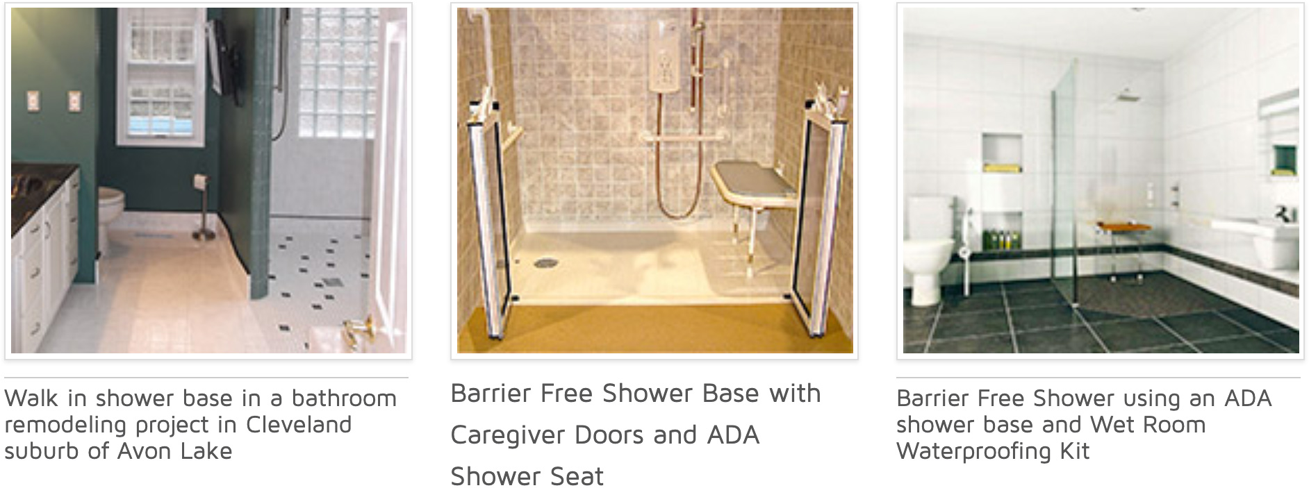 Low-Threshold Shower Pans, Barrier-Free Shower Pans