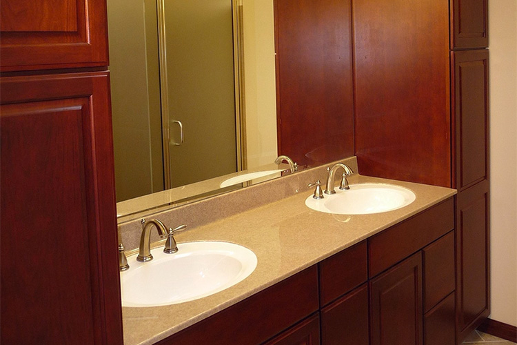 Solid Surface Bath Vanity Countertops, Accessories and Shower Doors