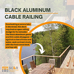 Black Aluminum Cable Railing