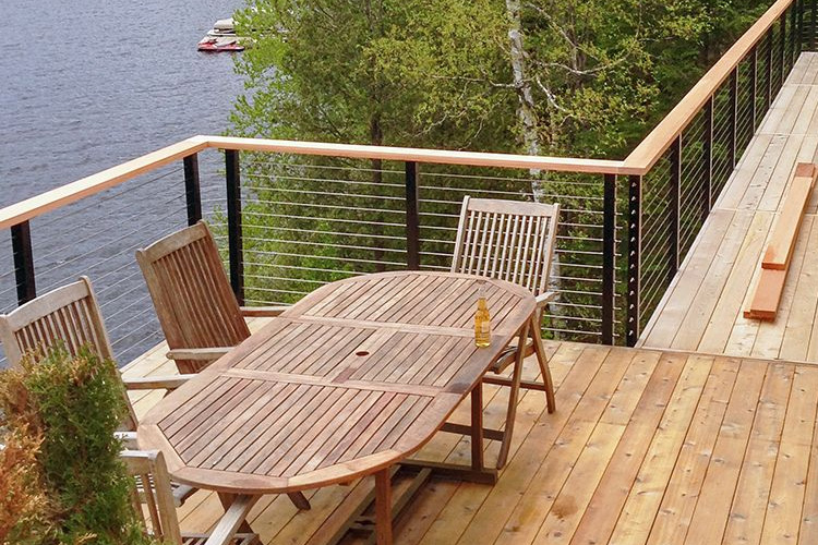 Black Aluminum Cable Railing - Montreal, Quebec