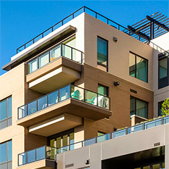 Black Aluminum Glass Railing