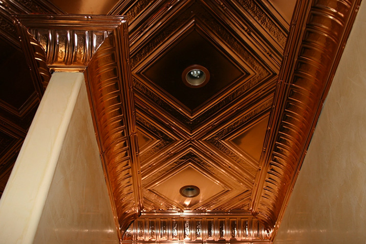 Bring copper ceiling tiles into your home easily with these installation tips
