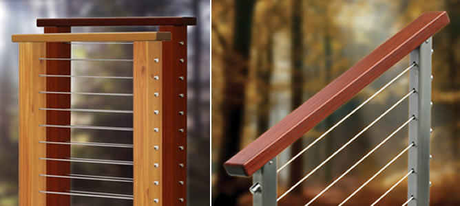 CableView Wood Cable Railing System