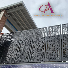 Coco Architectural Grilles & Metalcraft: Butterfly Design for Merillon Avenue LIRR Station