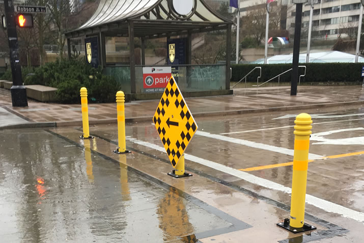 Collapsible, Fold-Down Bollards from Reliance Foundry Co.