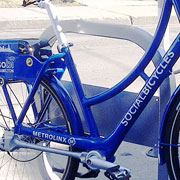 Custom bike racks for Social Bikes, a non-profit local bike-sharing operation out of New York