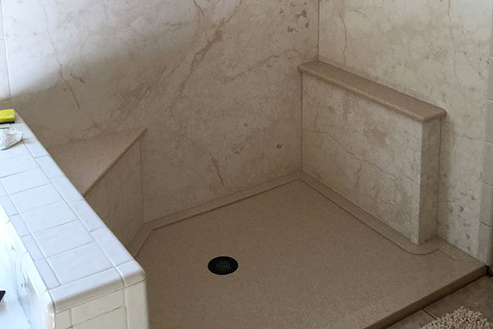 Custom Cultured Marble and Granite Shower Pans from Bath Doctor