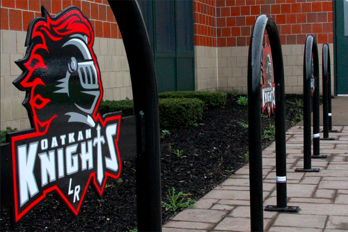 Custom Logo Bike Racks Add to School Pride