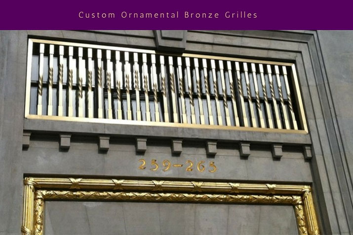 Custom Ornamental Bronze Grilles