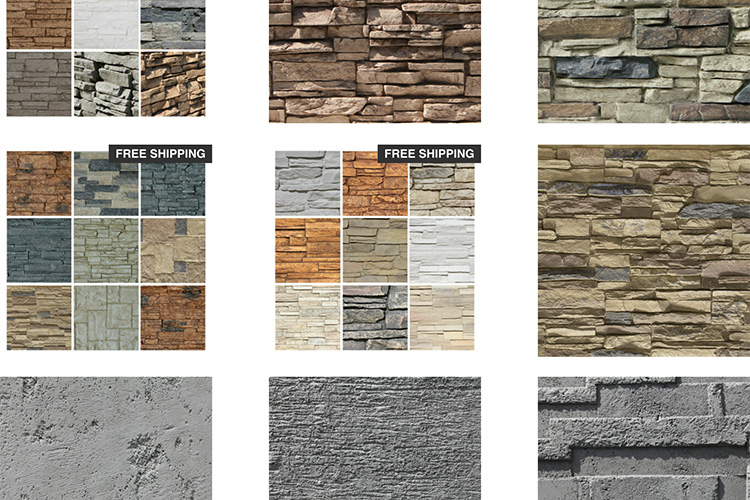 Faux Stacked Stone Panels