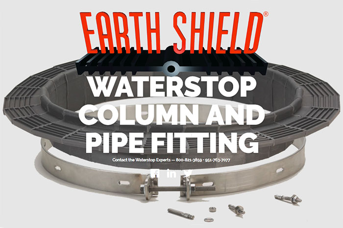 Earth Shield Waterstop for Column and Pipe Fitting