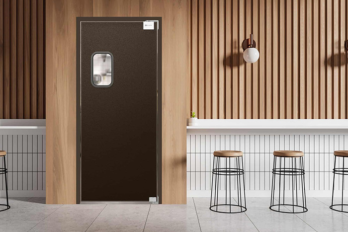 Embossed Aluminum Double-Acting Traffic Doors from Special-Lite