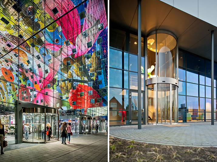 Entrance possibilities are endless! See the 7 elements of revolving door design