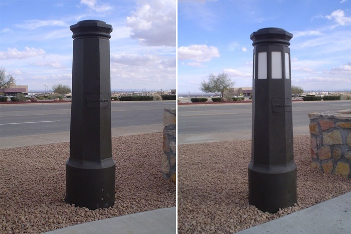 Federal Security Series Bollard at White Sands Missile Range Project