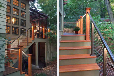 Aecinfo News Feeney Inc Recognized As A Brand Leader In The Wood Designrail With Led Lighting On Stairs Deck Railing 1st Place Winner