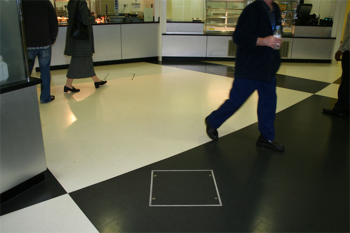 Floor access covers for flexible floor finish