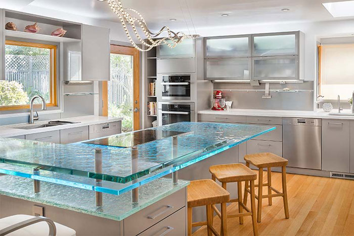 Glass Countertops for Kitchens, Bathroom Vanities and Bar Tops