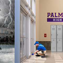 Impact resistant entrances: introducing the 350/500 IR Water Performance Option, a watertight option from Kawneer