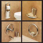 Decorative grab bars, towel bars