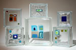 Glass block tiles