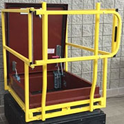 LadderPort Caged Roof Hatch Grab Bar with Gate