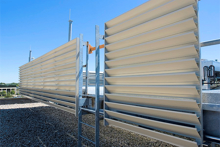 Louvered Roof Equipment Screens