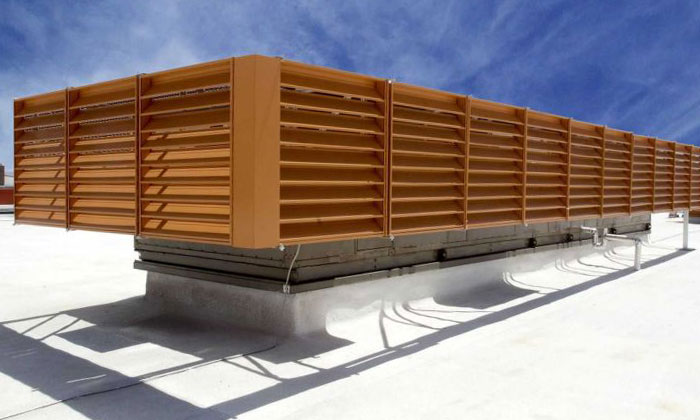 Louvered Roof Equipment Screens from Architectural Louvers