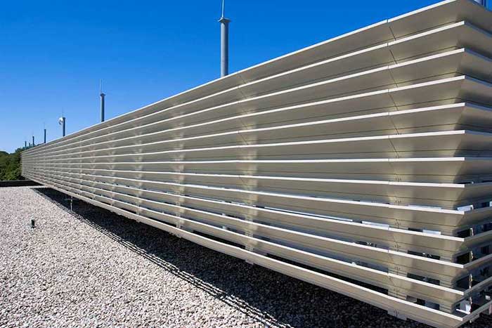 Louvered Roof Equipment Screens from Architectural Louvers