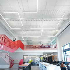 LYRA PB Direct-Apply Acoustical Ceiling and Wall Panels provide sustainable and acoustical options