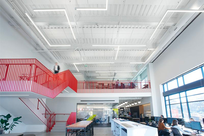 LYRA PB Direct-Apply Acoustical Ceiling and Wall Panels provide sustainable and acoustical options