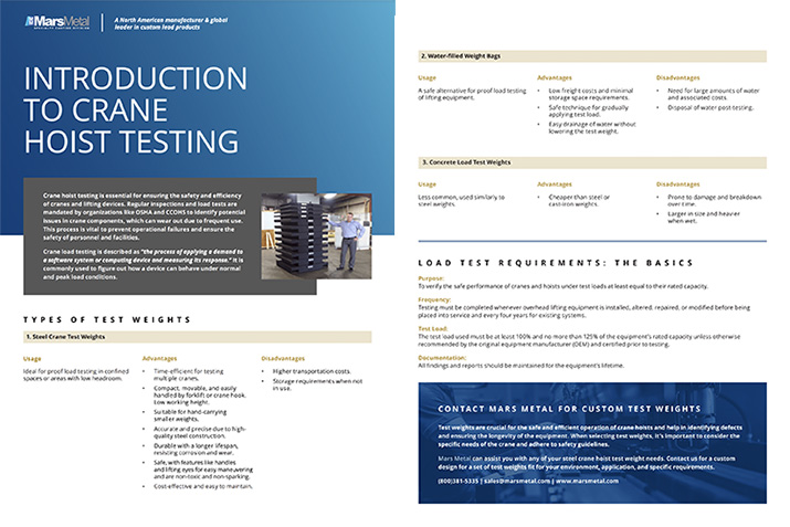 Mars Metal's Introduction to Crane Hoist Testing