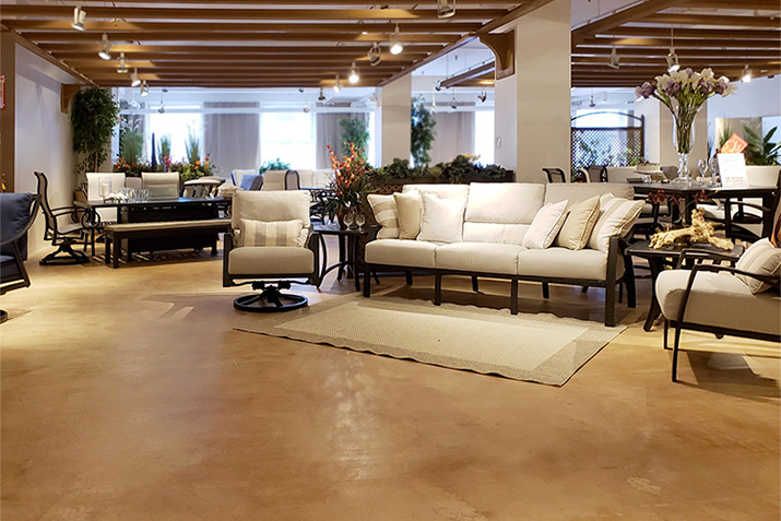 Microtopping Floors in Retail Furniture Stores