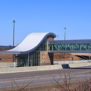 Minnesota’s Cedar Grove Transit Center clad in Protean aluminum plate system, finished by Linetec