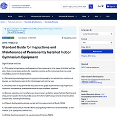 New ASTM Addresses Equipment Inspections and Service