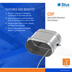 NEW CDP Cable-Operated Dampers