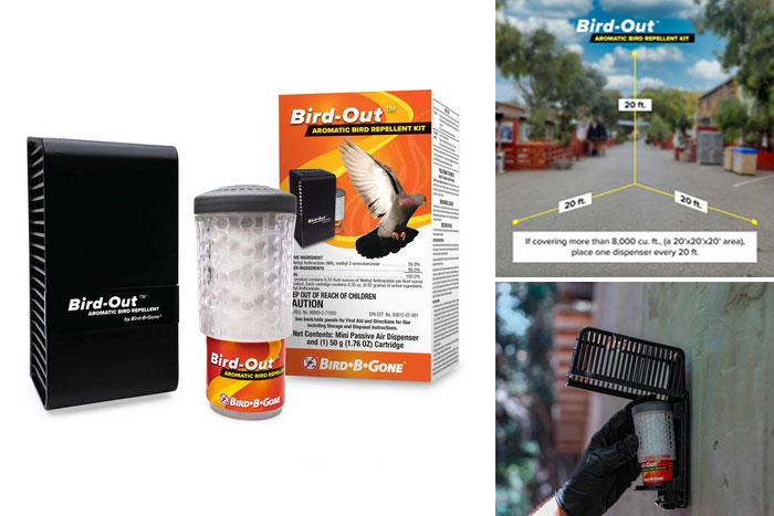 NEW PRODUCT: Bird-Out Aromatic Bird Repellent